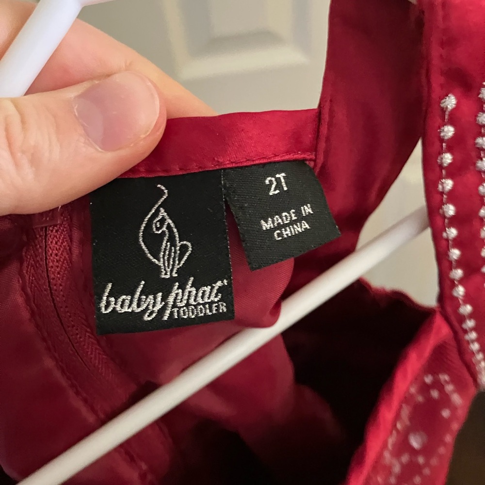 Baby Phat Kids Burgundy Dress 2T - Picture 6 of 7